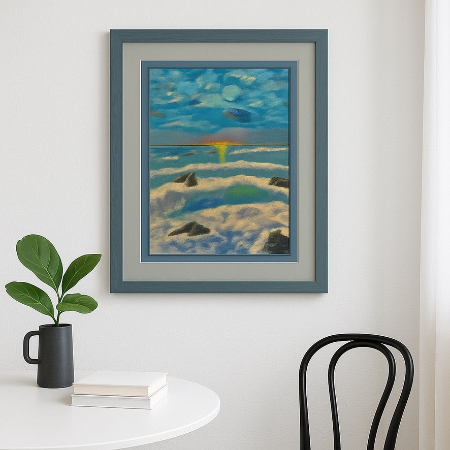 Seascape on Canvas - "Ocean’s Edge at Sunset"