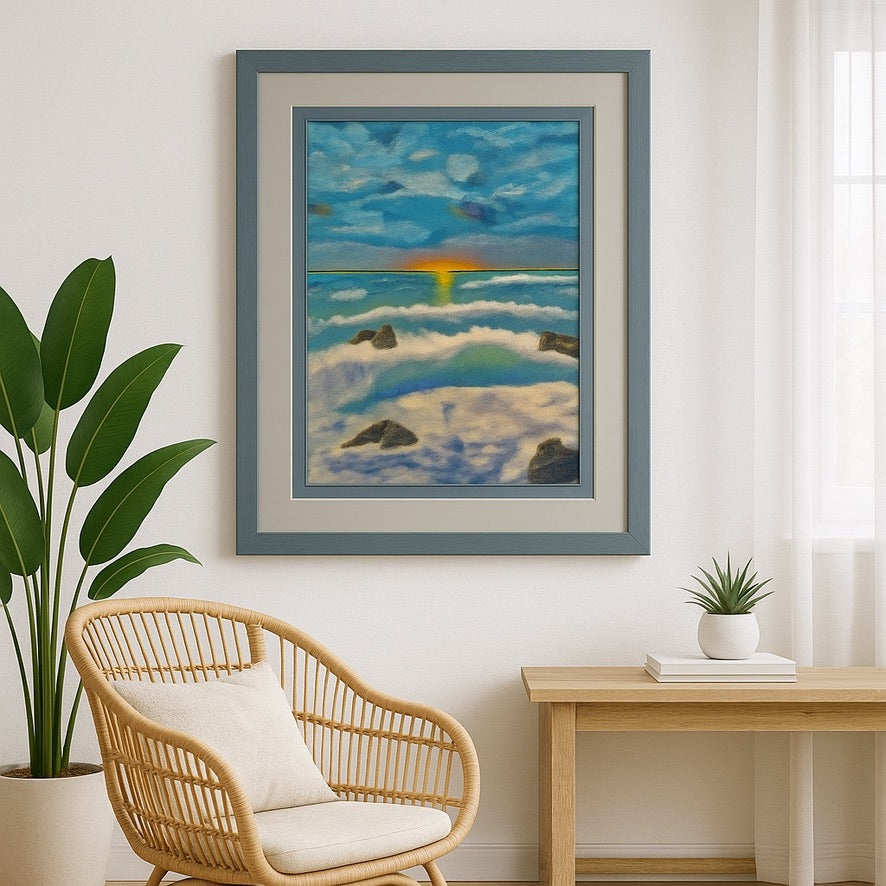 Seascape on Canvas - "Ocean’s Edge at Sunset"