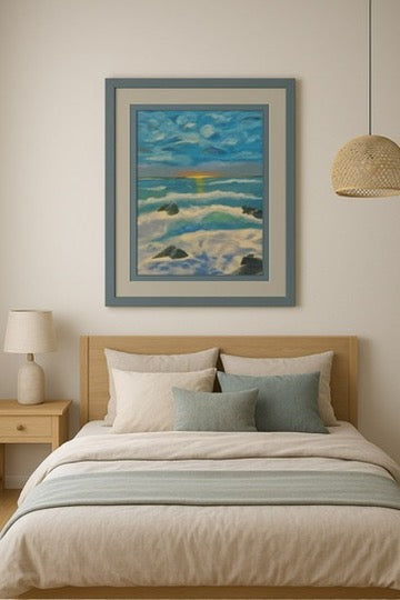 Seascape on Canvas - "Ocean’s Edge at Sunset"