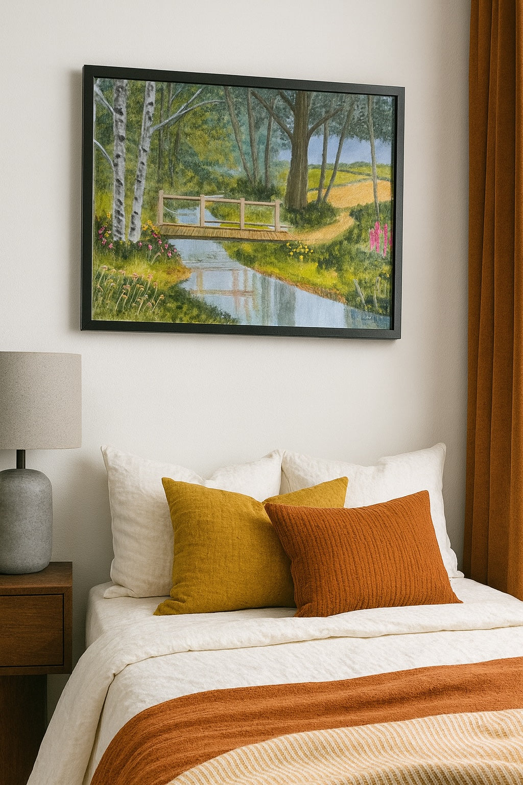 Landscape on Canvas - "The Little Wooden Bridge"