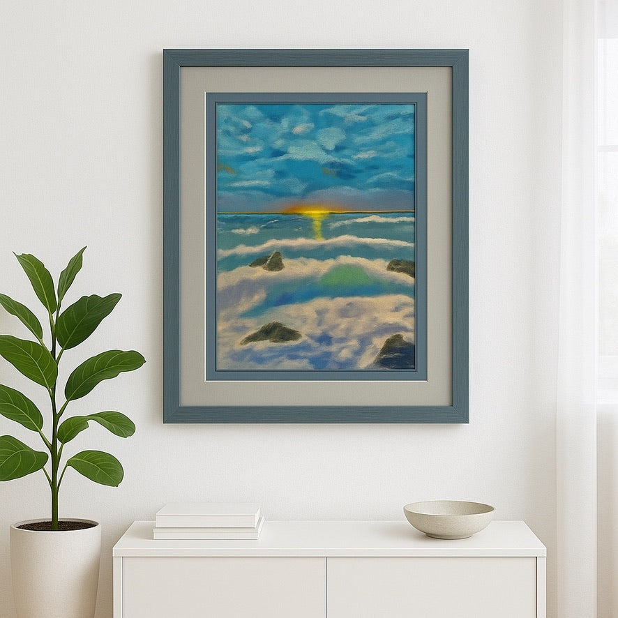 Seascape on Canvas - "Ocean’s Edge at Sunset"
