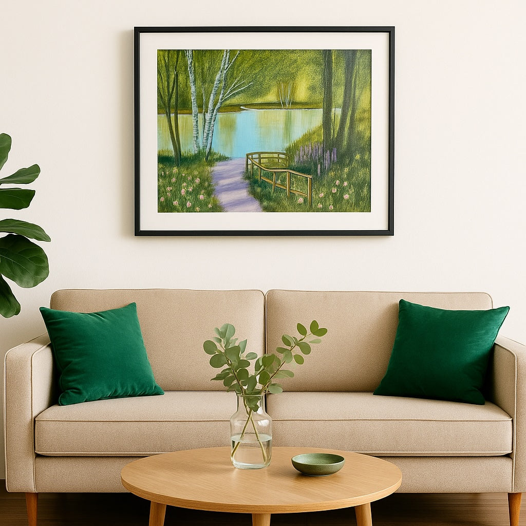 Landscape on Canvas - "Whispering Birches"