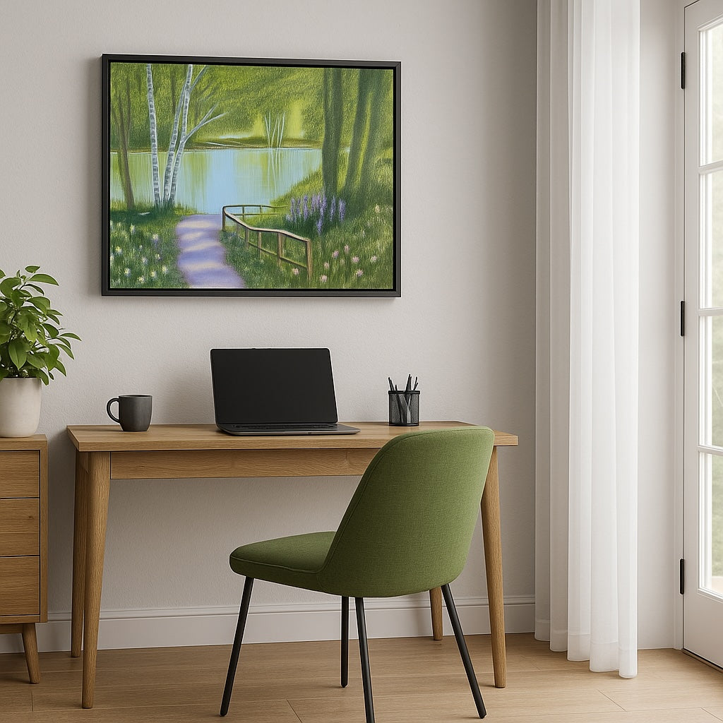 Landscape on Canvas - "Whispering Birches"