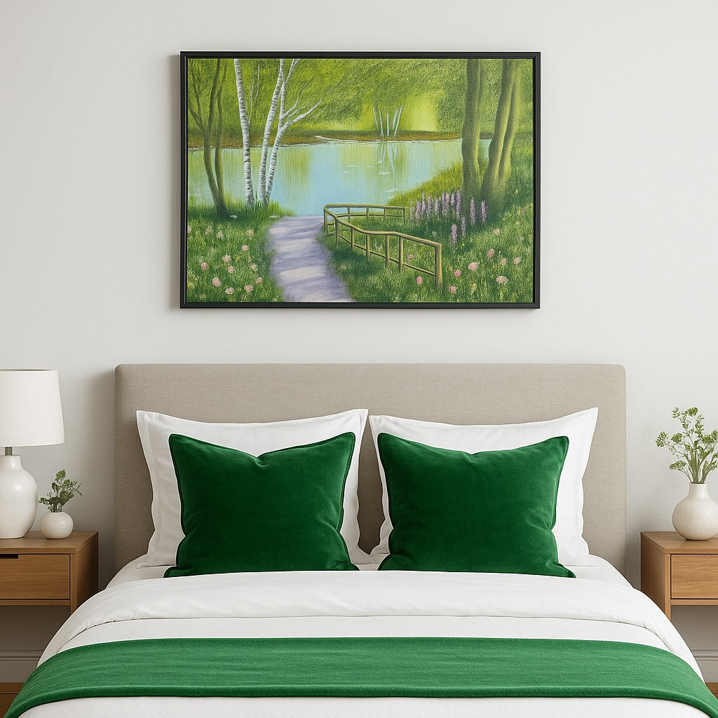 Landscape on Canvas - "Whispering Birches"