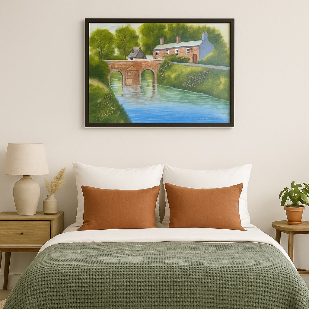 Landscape on Canvas - "The Old Stone Crossing"