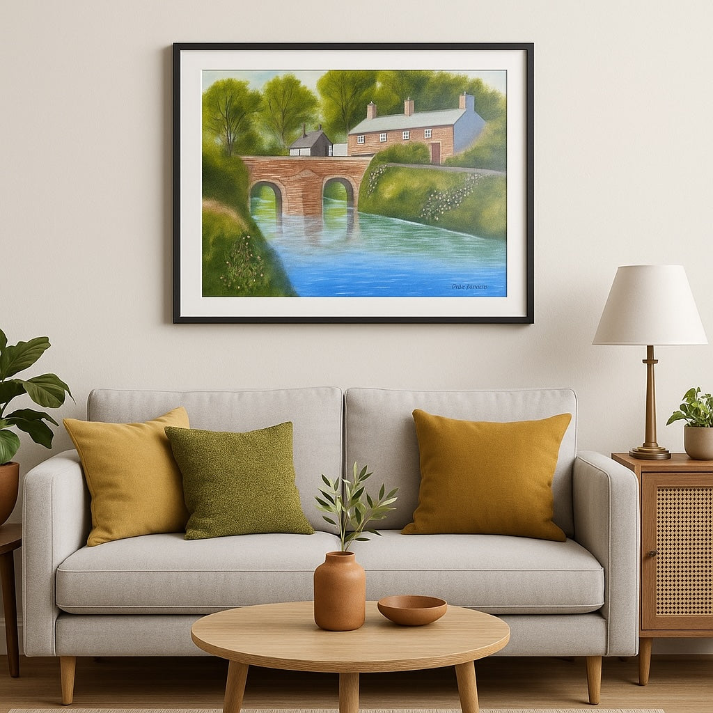 Landscape on Canvas - "The Old Stone Crossing"