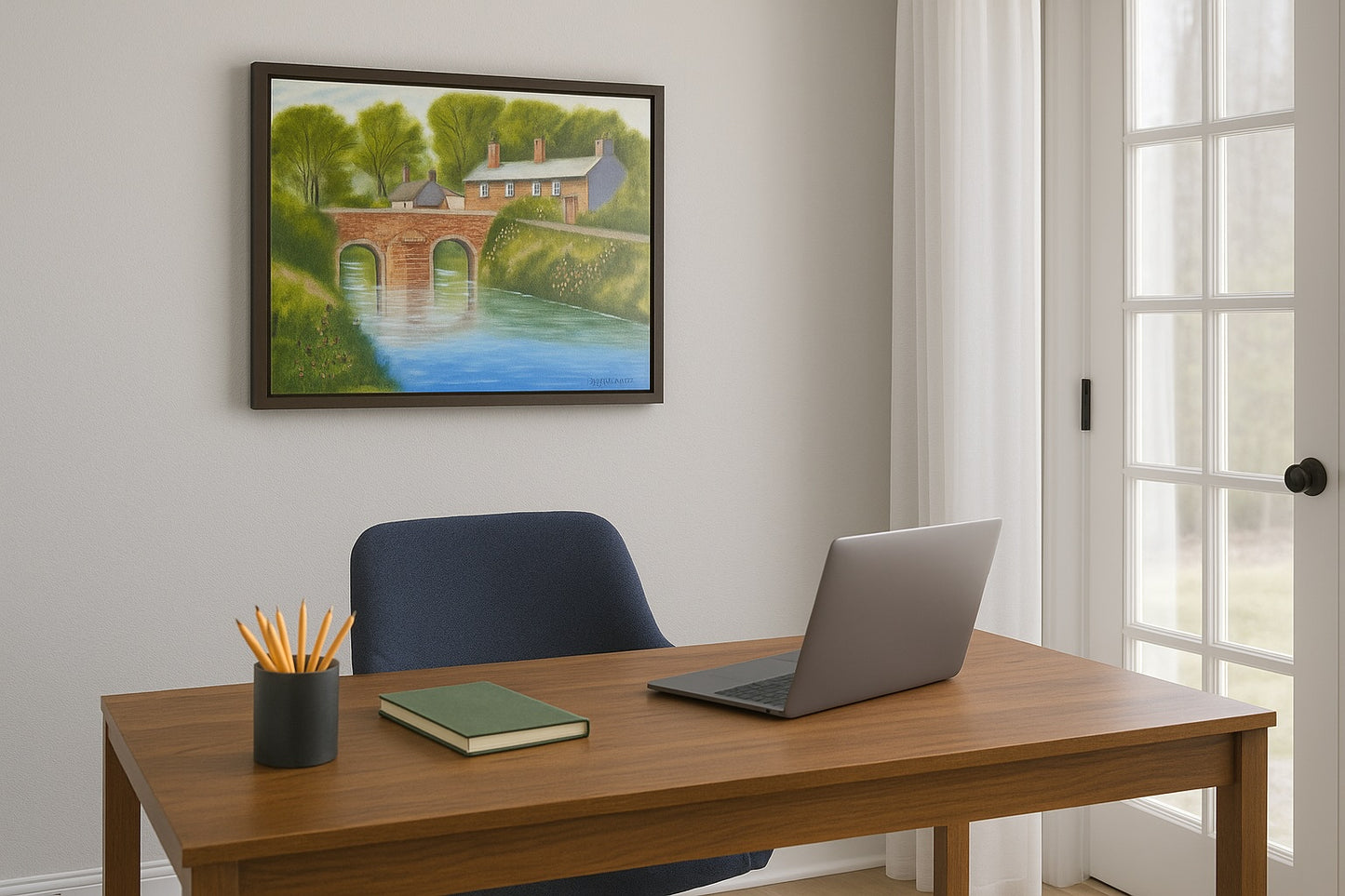 Landscape on Canvas - "The Old Stone Crossing"