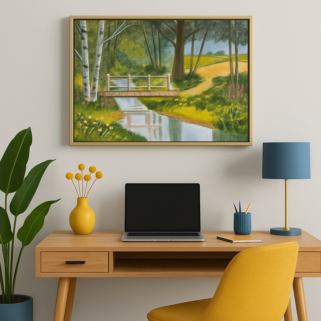 Landscape on Canvas - "The Little Wooden Bridge"