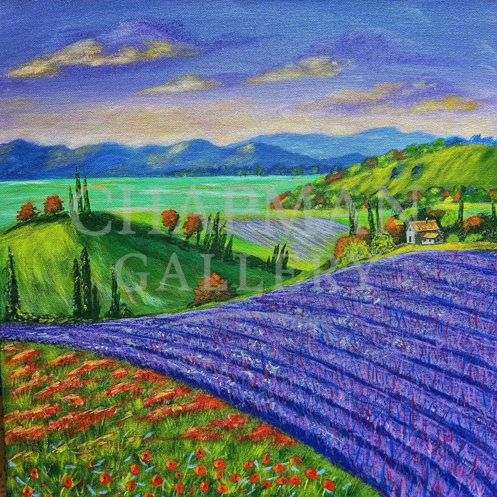 Landscape Canvas - ’Whispers of Lavender’ 18’’ x 18’’ (457 x 457mm) Original Artwork