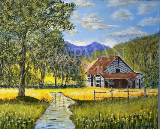 Landscape on Canvas - ’Memories in the Meadow’ 16’’ x 20’’ (406 x 508mm) Original Artwork