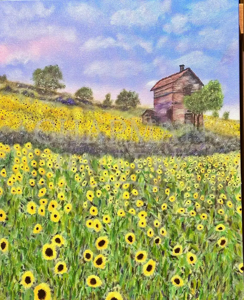 Landscape on Canvas -’The Old House in Summer’ Original Artwork