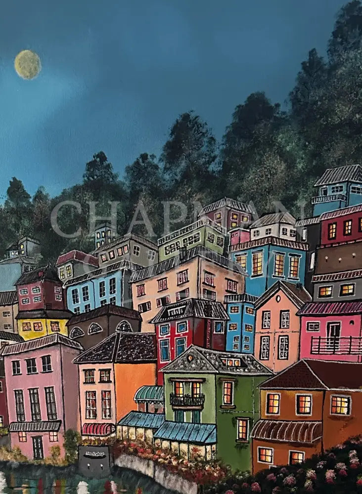 Landscape on Canvas - ’The Town That Never Sleeps’ Original Artwork