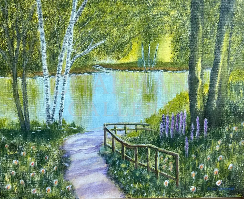 Landscape on Canvas - ’Whispering Birches’ 16’’ x 20’’ (406 x 508mm) Original Artwork
