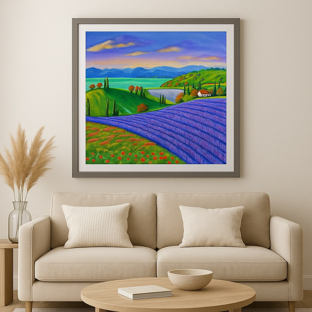 Landscape Canvas - "Whispers of Lavender"