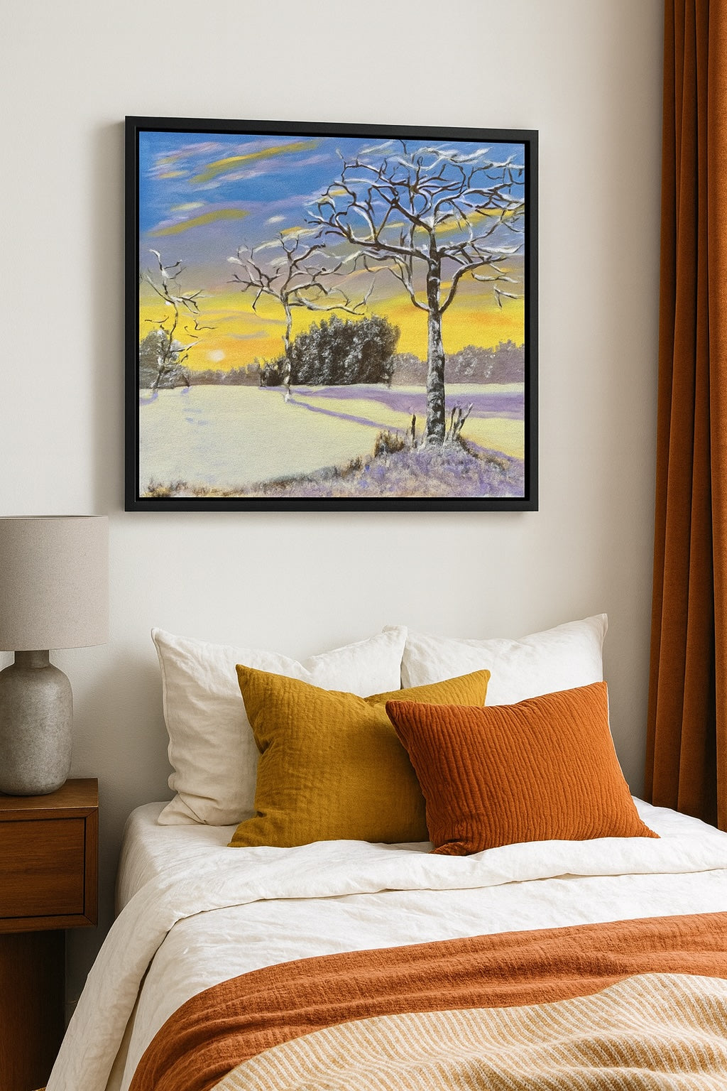 Winter Landscape on Canvas - "Solitude at Sunrise'