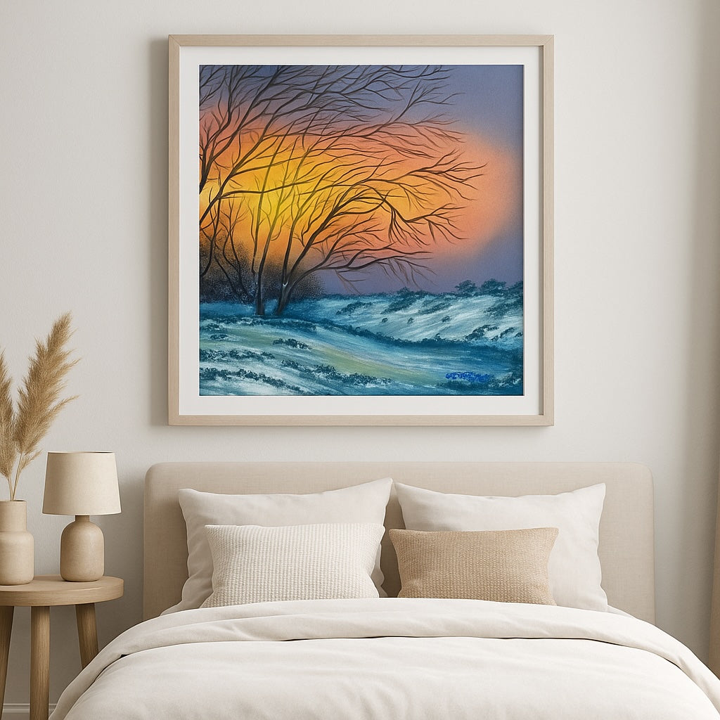Winter Landscape Canvas - "Golden Winter Light"