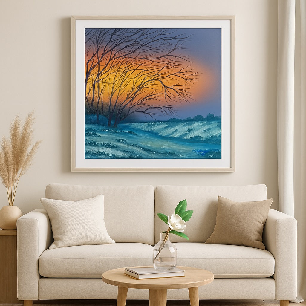 Winter Landscape Canvas - "Golden Winter Light"