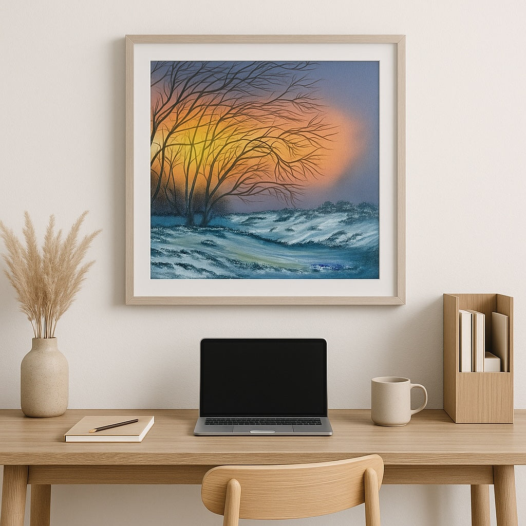 Winter Landscape Canvas - "Golden Winter Light"